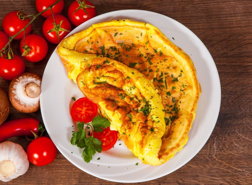 omelet egg diet dish with tomatoes