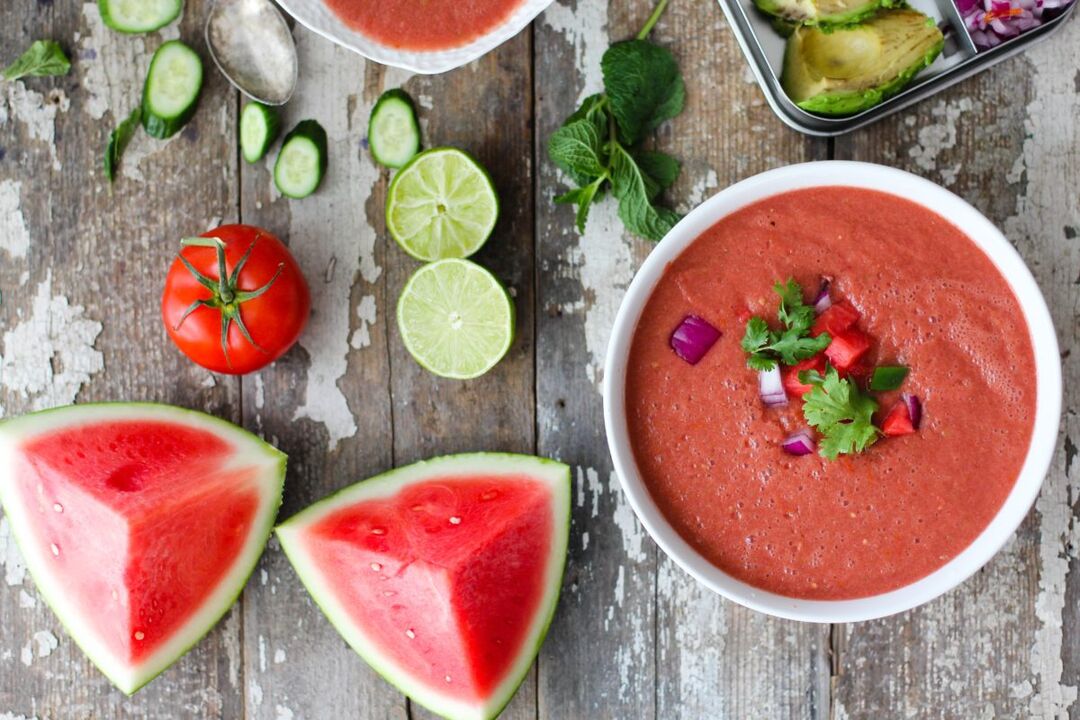 Diet menu of watermelon diet to lose weight